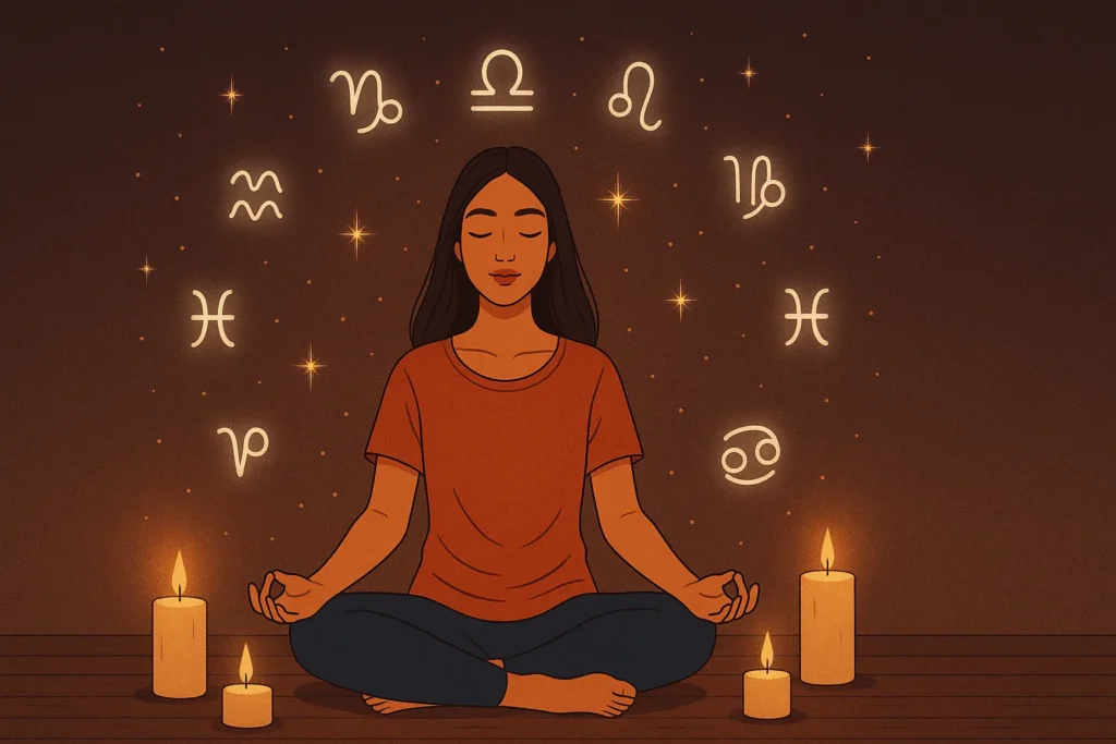 Ritual de amor próprio ativando frequência de atração