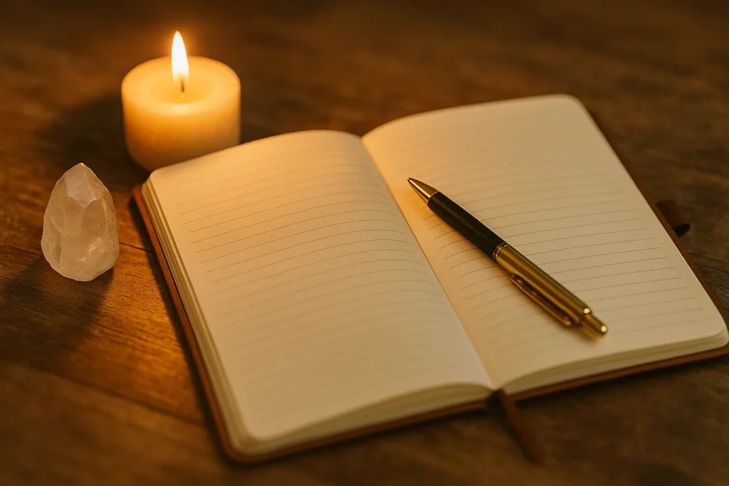 Diário espiritual para fortalecer a conexão com o anjo da guarda.