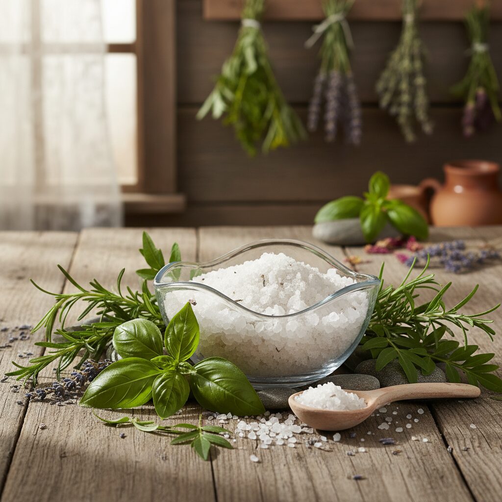 Banho de Sal Grosso com Ervas: Como Fazer e Limpar sua Energia - imagem 1