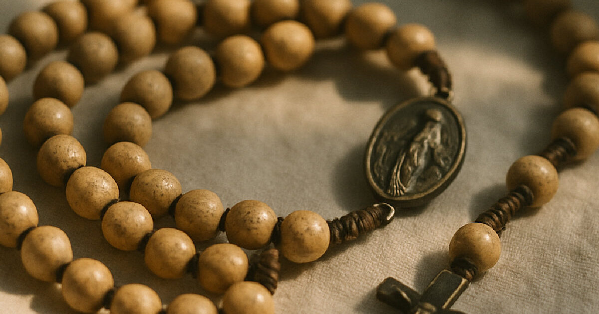 Terço Maria Passa na Frente Escrito: 7 Pedidos Atendidos
